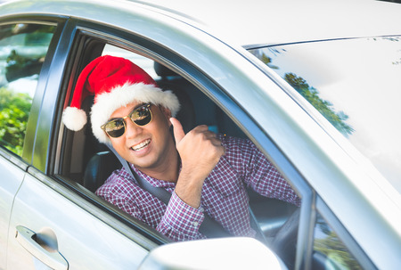 Man driving car.の写真素材