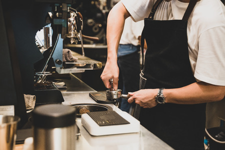 Barista making Coffee.の写真素材