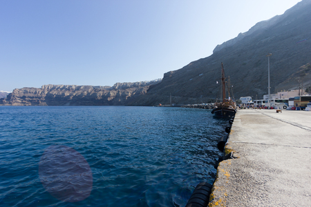 Port in Santoriniの写真素材