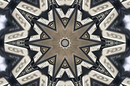HDD and 60 GB logos in kaleidoscope format