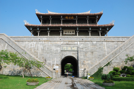 Quanzhou Linzhimen, located in Quanzhou city Xinmen Street, Chengxi Road, Bamboo Road and Riverside Road intersection of the ancient plate intersection.のeditorial素材