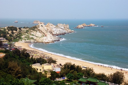 Fujian Putian Meizhou Island, the beach, wavesのeditorial素材