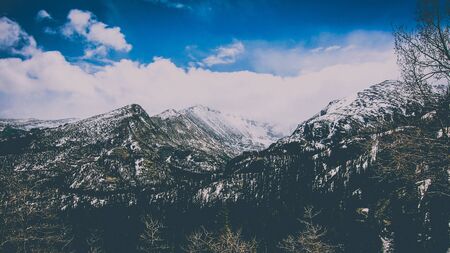 moody mountaintopsの写真素材