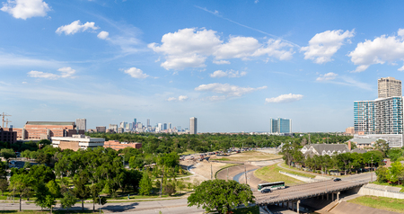 April 2017, Houston, Texas: A panoramic view of Houston looking north towards downtown from the Medical Centerのeditorial素材