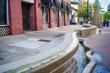 April, 2017, Houston, Texas: The Cotswold Fountain Four in downtown Houston, Texasのeditorial素材