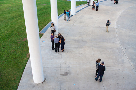 Austin, Texas, May 2017: A view of the Long Center City Terrace before the symphony