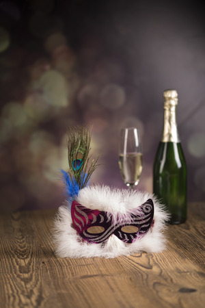 Fancy dress ball or party, balloons, Masked Ball, New Year s Eveの写真素材