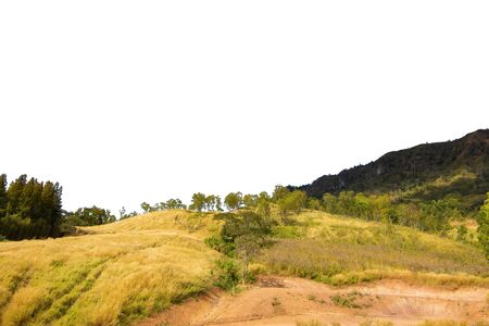Beautiful landscape mountain in Thailand isolate on white backgroundの写真素材