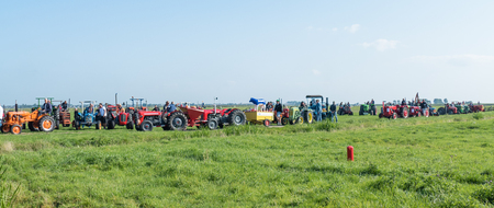 Katwoude, Netherlands - 2018-09-02: Participants get ready for tのeditorial素材