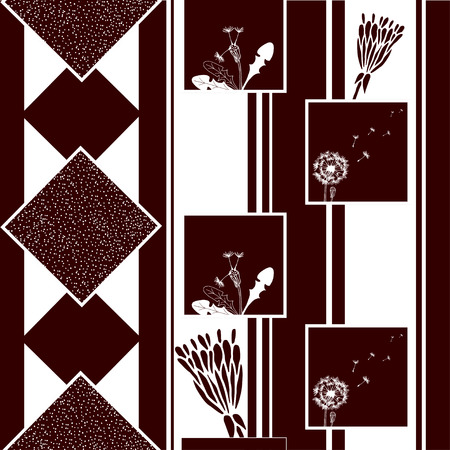 Seamless pattern with dandelions.Design for textile, decor, fabric, wallpaper Vector backgroundのイラスト素材