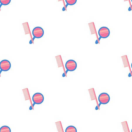 Seamless pattern for womens beuty salon or hair salon. Design background. Vector illustrationのイラスト素材