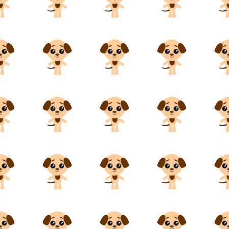 dog on the white background, cartoon puppy.のイラスト素材
