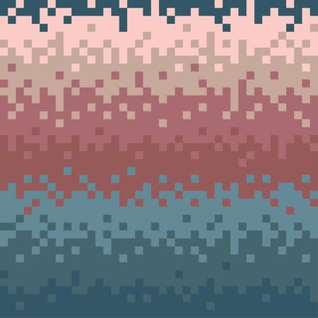 Pixel seamless pattern. Vector illustration, abstract background. 8 bit.のイラスト素材