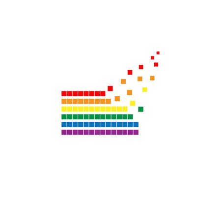 Colorful rainbow vector symbolのイラスト素材