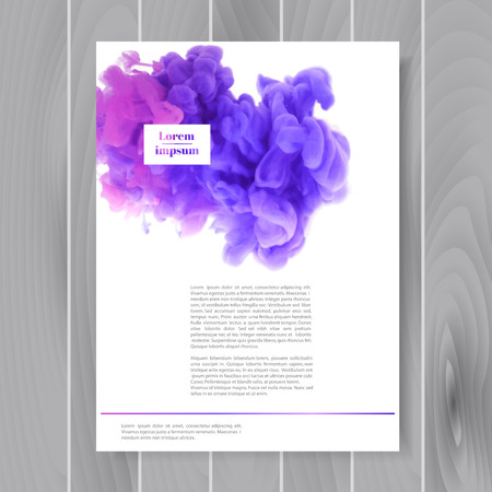 Brochure design template for your company (colorful ink in water)のイラスト素材