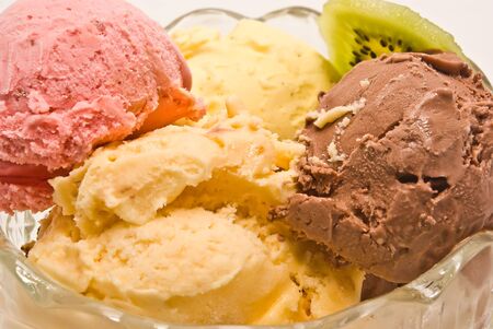 Chocolate and vanilla ice-cream