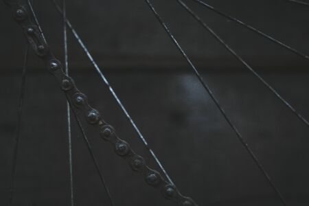 Rusty bicycle chainの写真素材
