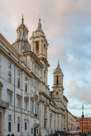 Rome / Italy - 03/12/2020: Sant Agnese in Agone in Piazza Navonaのeditorial素材