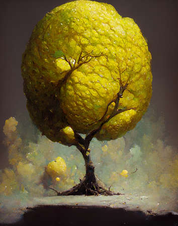 just another lemon tree, fantasy lemon tree, vision illusion, fantasy lemon treeの素材
