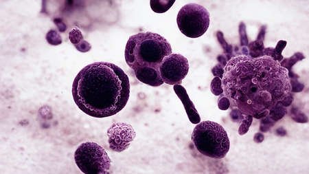 blood disease, low blood bacterias illustrationの素材