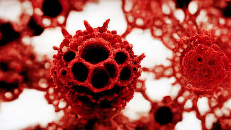 blood mutation, blood disease abstract illustration of mutationの素材