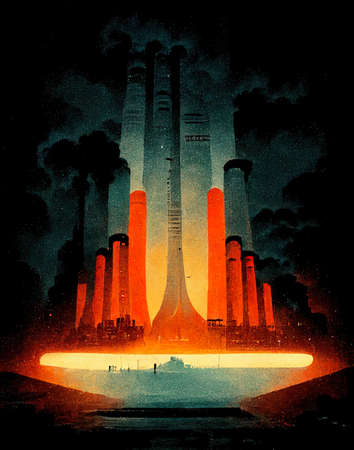 industry leading the planet, abstract illustrationの素材