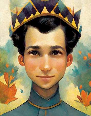 illustration of a prince, fairytale illustration  - conceptの素材