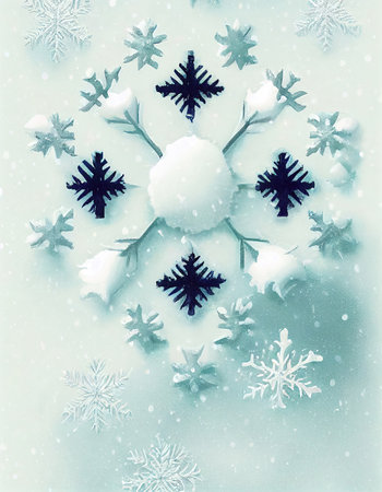 snow winter gift card illustration, abstract, illustrationの素材