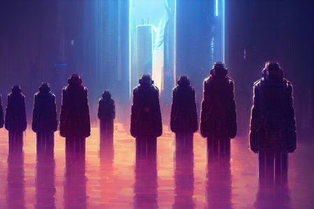 leader position in a future world, revolution artの素材