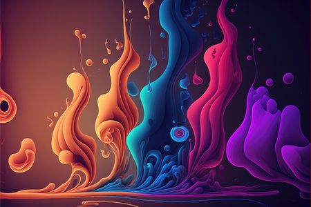 smoky fluid colors in an abstract way, backgrund wallpaper style artの素材