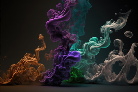 beautiful creative colors in smoke wave styles for wallpaper artの素材
