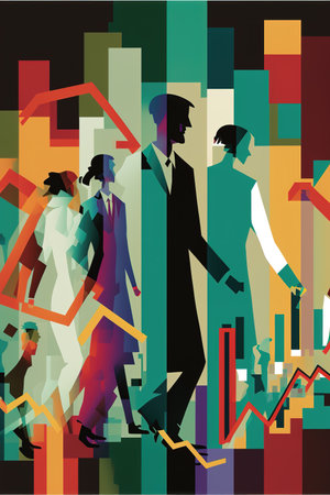 a lot of medicine staff in a abstract artwork, medicine statisticの素材
