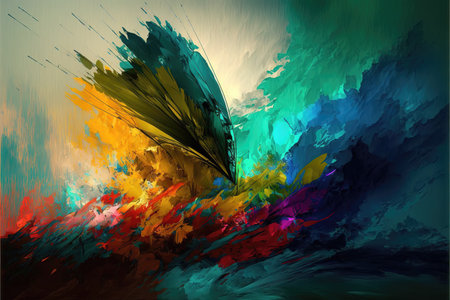 explosive colors in a modern painting, artの素材
