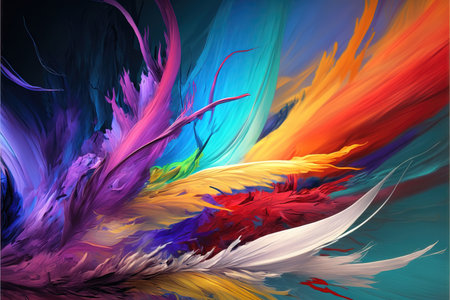 feathers as color art, modern styleの素材