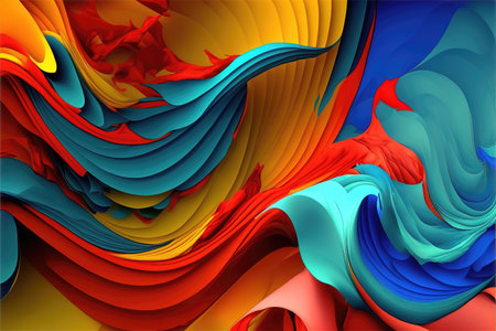 modern computer inspired colors in a wave for a desktop backgroundの素材