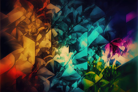 a splitted glass window illustration in modern art styleの素材