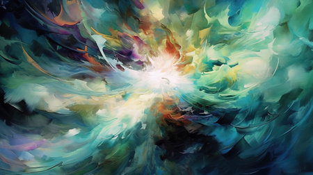 an abstract modern looking wall art wallpaper, ai generated imageの素材
