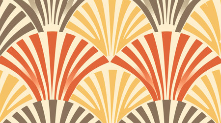 a modern hawaiian inspired circle poster, ai generated imageの素材