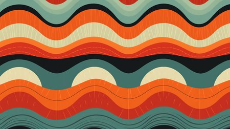 beautiful modern waves in an abstract design, ai generated imageの素材