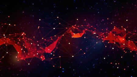 modern wallpaper artwork of points connected together, office art, ai generated imageの素材