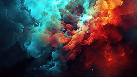 concept art wallpaper of a modern wall art, colors under water style, ai generated imageの素材