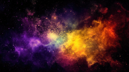 an amazing universe wallpaper with a radiant shining part, ai generated imageの素材