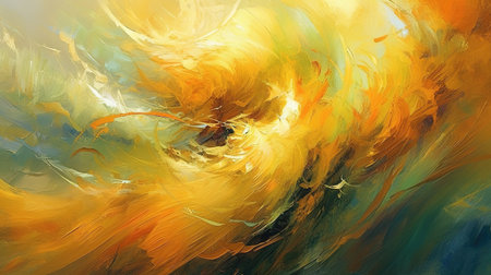 a cool modern creative wallpaper artwork in a oil painting mixture, ai generated imageの素材