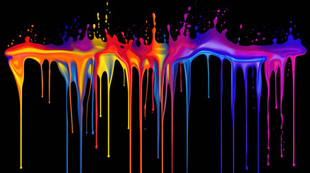an artist wallpaper design of ink splashes at the ground, ai generated imageの素材