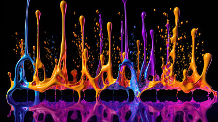 modern design wallpaper of ink splashes going up, exploding effect, ai generated imageの素材
