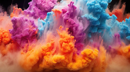 modern exploding powder colors, special effect, ai generated imageの素材