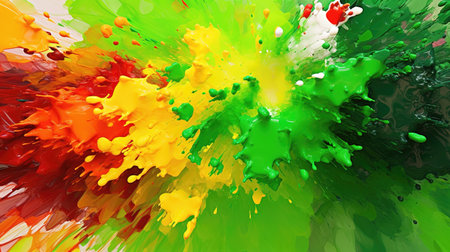 a ink colorful splash wallpaper, happy design, ai generated imageの素材