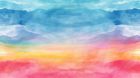 watercolor inspired background in different color lines, ai generated imageの素材