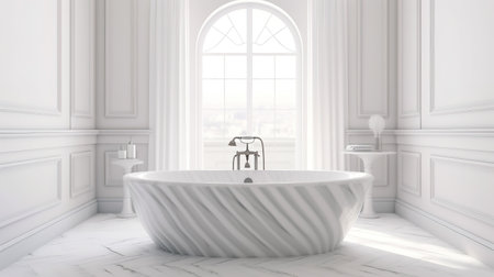 an elegant modern bathroom mockup, ai generated imageの素材