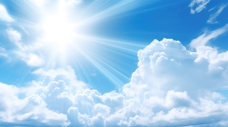 sun is shining at the sky, beautiful wallpaper artwork, ai generated imageの素材